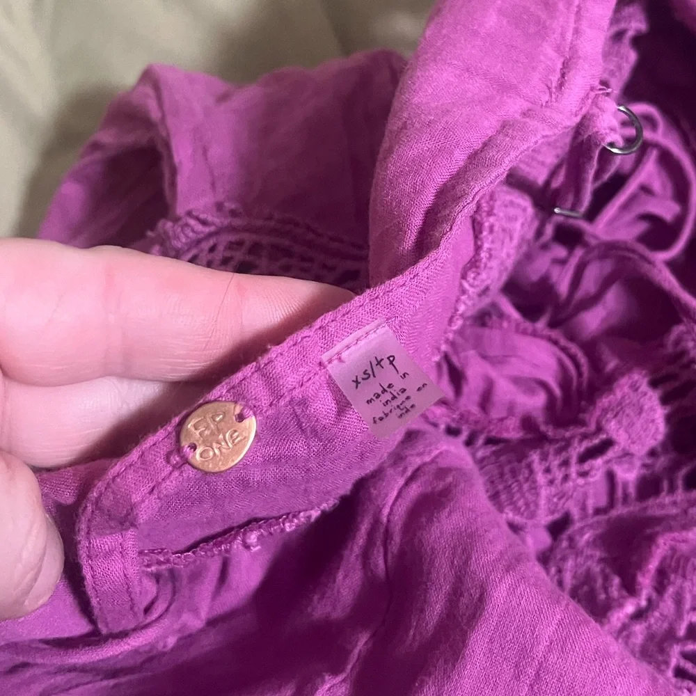 Free People Ilektra Mini Slip Dress Dahlia Mauve - Picture 4 of 5